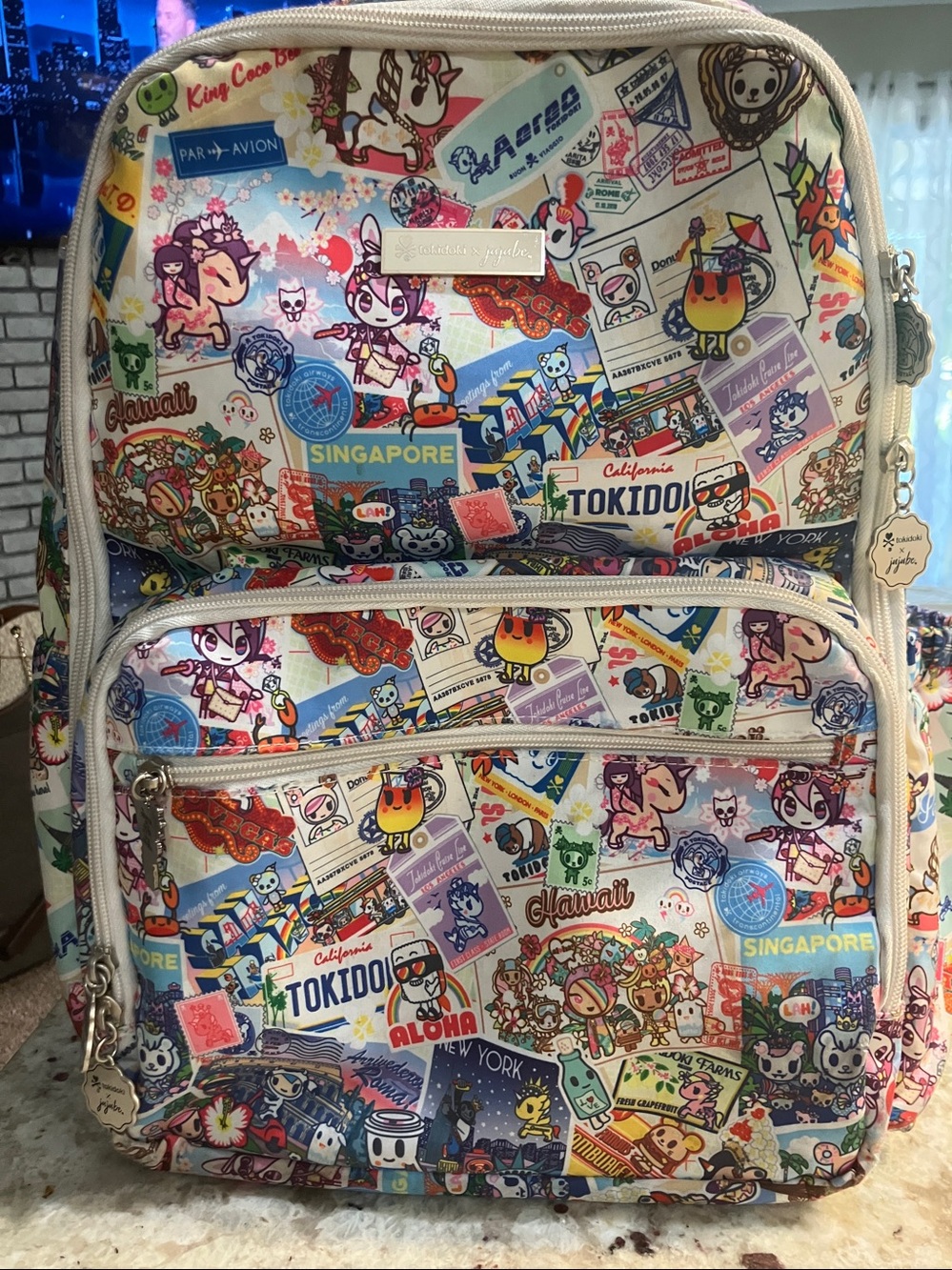 JuJuBe x  Tokidoki Kawaii Round the World in Zealous Backpack  Lg
